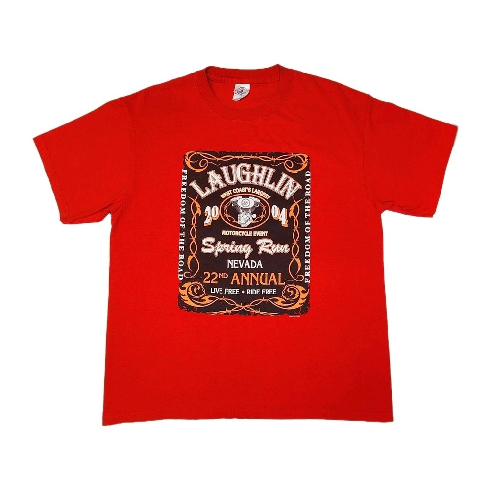 Laughlin Spring Run 2004 T Shirt Large Nevada Motorcycle Rally Biker Tee